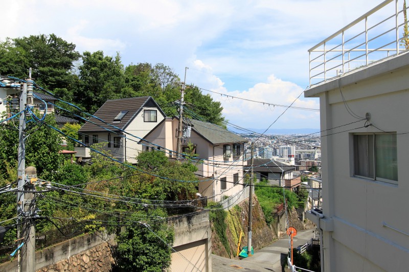 【眺望】2Fバルコニーからは大阪方面を一望できます。
